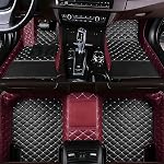 Custom Personalized Car Floor Mats - Luxury Full Coverage All Weather Cars Mats, Anti-Slip Leather Car Mat Set, Custom Floor Mats Fit for 99% of Cars, SUVs & Trucks (Color 39)