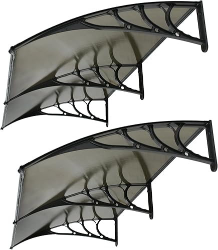 Toldo para puerta de ventana de 40 x 80 pulgadas, cubierta de policarbonato para puerta delantera al aire libre, toldo para patio, toldo con