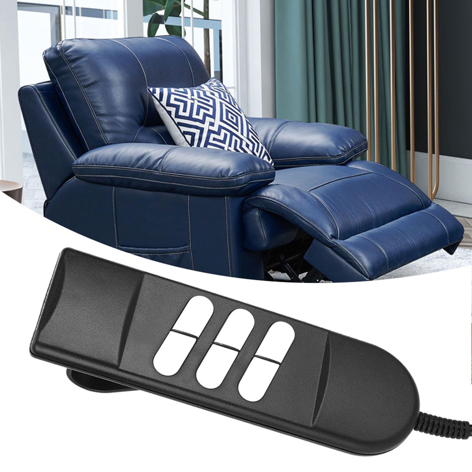 Mando a distancia Universal Ajustable para Cama y Sofá, Mando a Distancia de 6 Botones y 5 Pines, Reemplazo del Mando Reclinable, 6,7 x 2,4 x