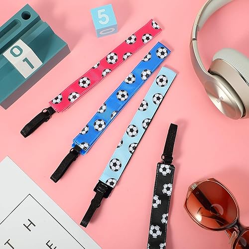 Miniatura 5 de Diadema de fútbol ajustable para niña, 4 piezas, antideslizante, para deporte de niña