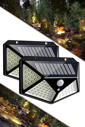StarMax Solar Powered Motion Sensor Ip65 Waterproof 100 Led Lamp 1410