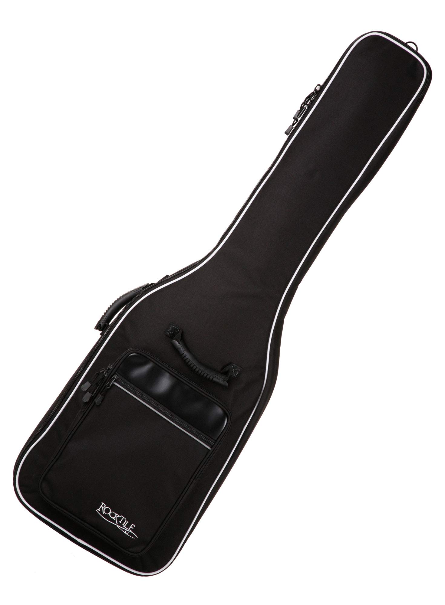 Rocktile MB-4 BK E-Bass Super Set - Body: Linde, Hals: Ahorn - 2 Single Coil-Pickups im Humbucker-Format - Inklusive Amp, Gigbag, Tuner, Gurt, Ständer, Kabel und Schule - Schwarz