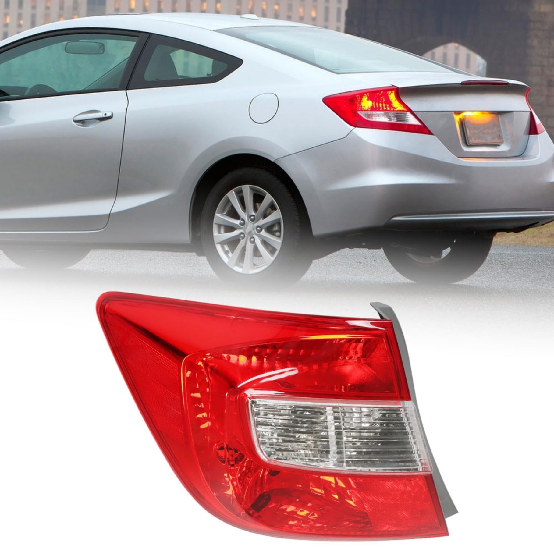 Left Outer Tail Light For 17-21 Honda Civic Hatchback/17-19 Type R Driver Side E - Foto 9