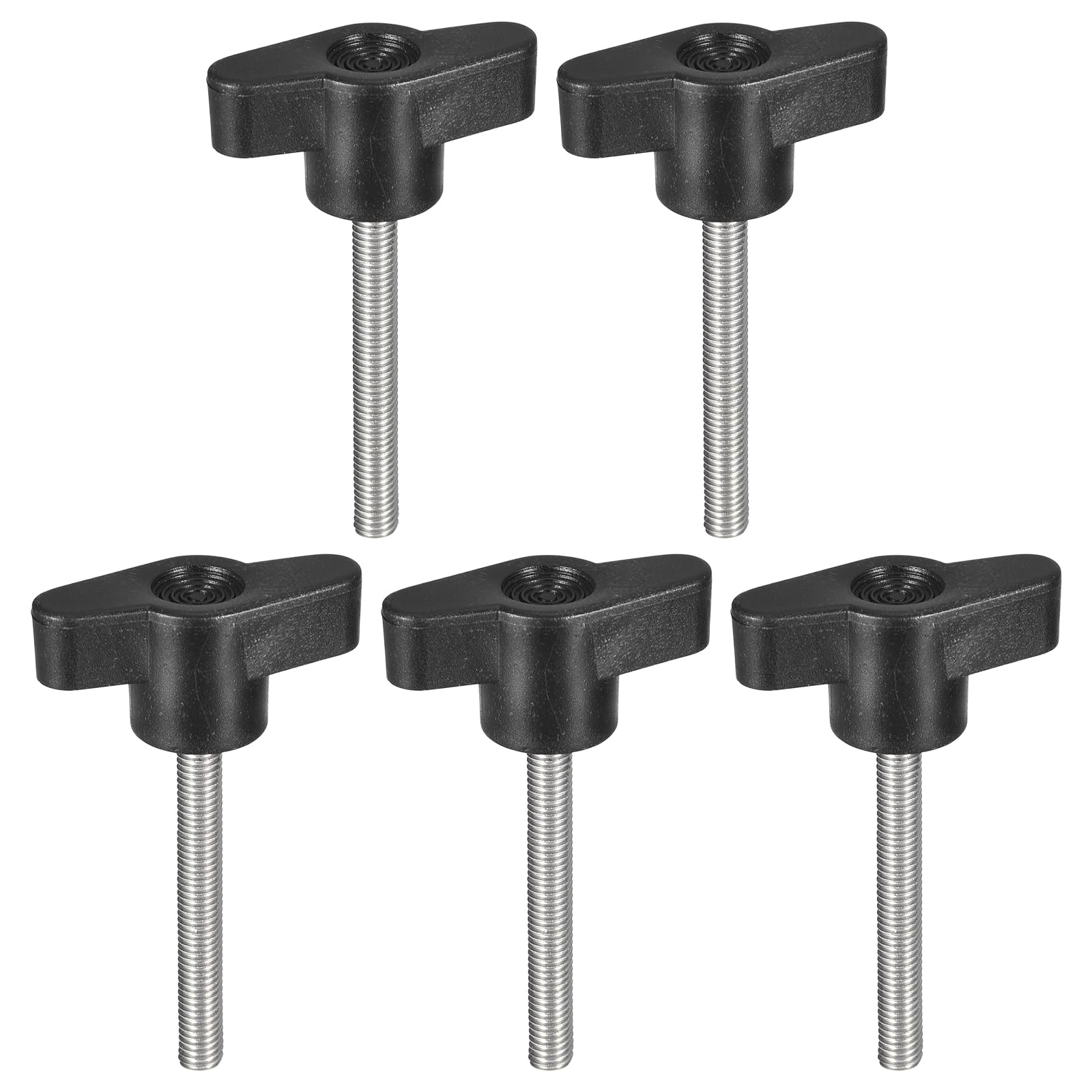 uxcell 5Pcs Clamping Screw Knob, M5 x 45mm Metric 304 Stainless Steel T Shaped Thumb Screws Handle for Quick Remove Hand Tightening Knob Replacement