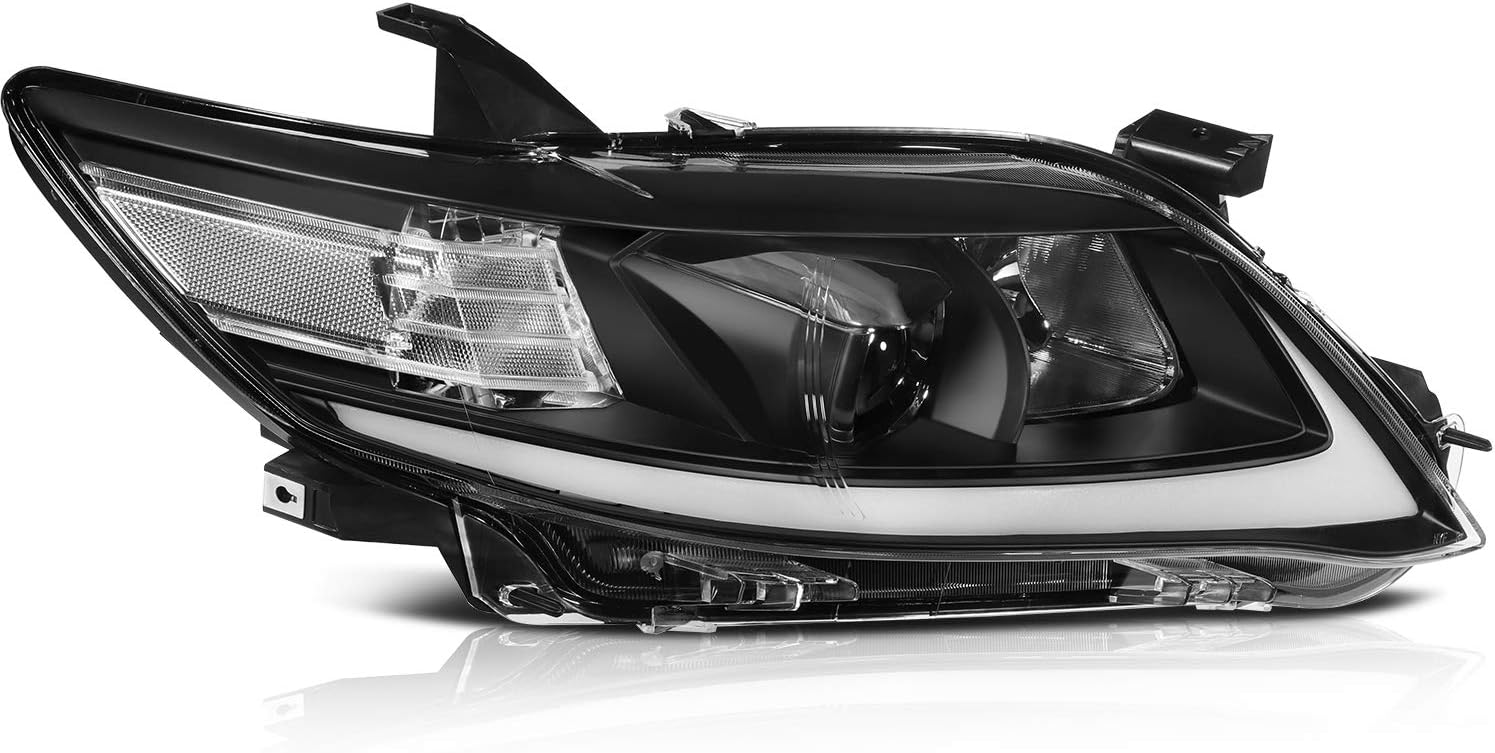 Headlight Assembly For Toyota Camry 2007-2012 Replacement Headlamp Driving Light Black Housing Clear Reflector Clear Lens