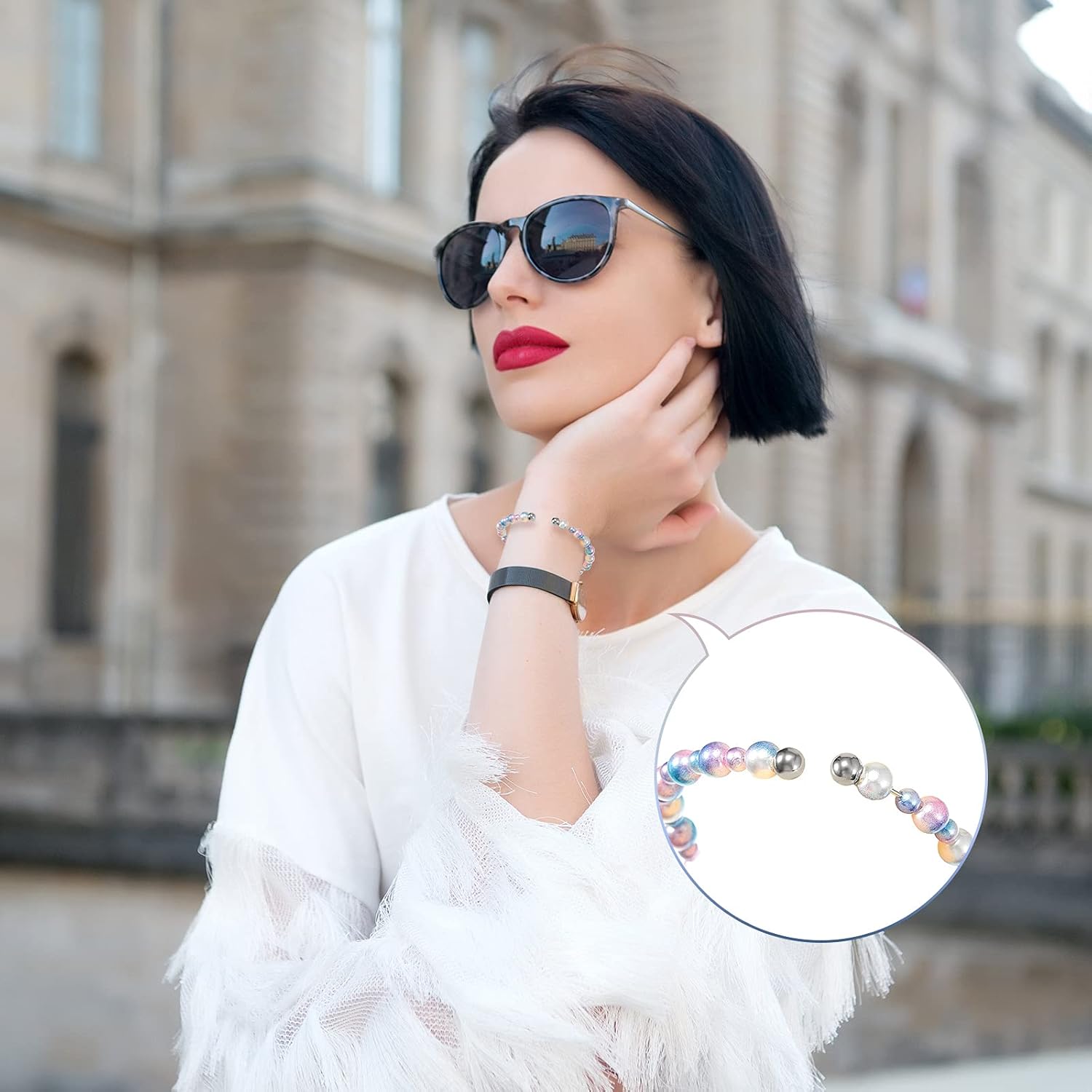 120 Pieces Memory Wire End Caps 3mm 4mm 5mm Stainless Steel Cord End Caps Half Drilled Beads for Earrings Necklace Bracelet Jewelry Making DIY Crafts(Silver) - Image 6