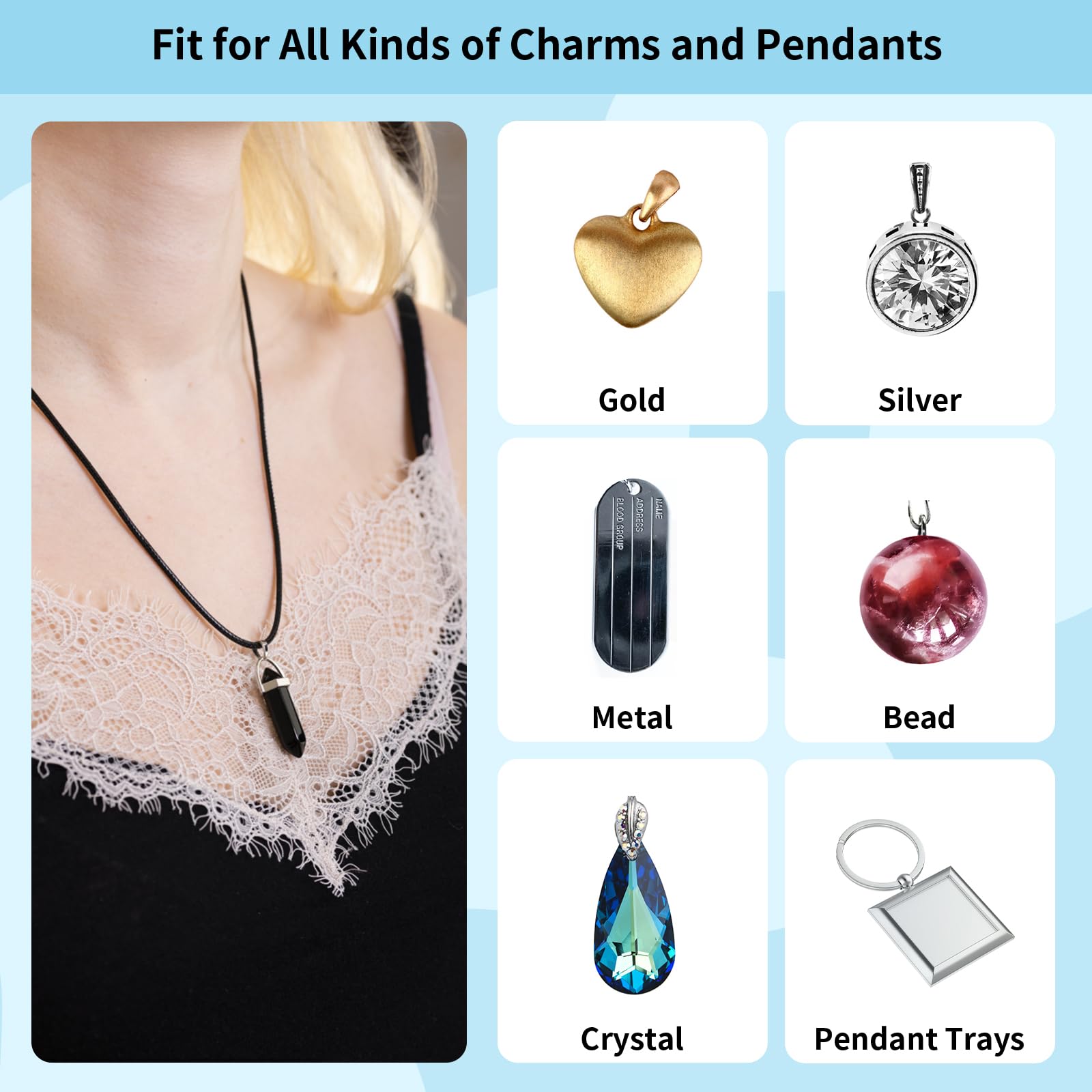 50 Colliers Cordons En Coton Ciré Noir – Longueur 50 Cm, Diamètre 2 Mm, Avec Mousqueton – Pour Pendentifs, Créations Bijoux