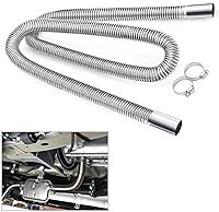 COLORTREE 78.7" Universal Stainless Steel Diesel Heater Exhaust Pipe 1" ID Vent Hose for Car Truck Parking Air Heaters