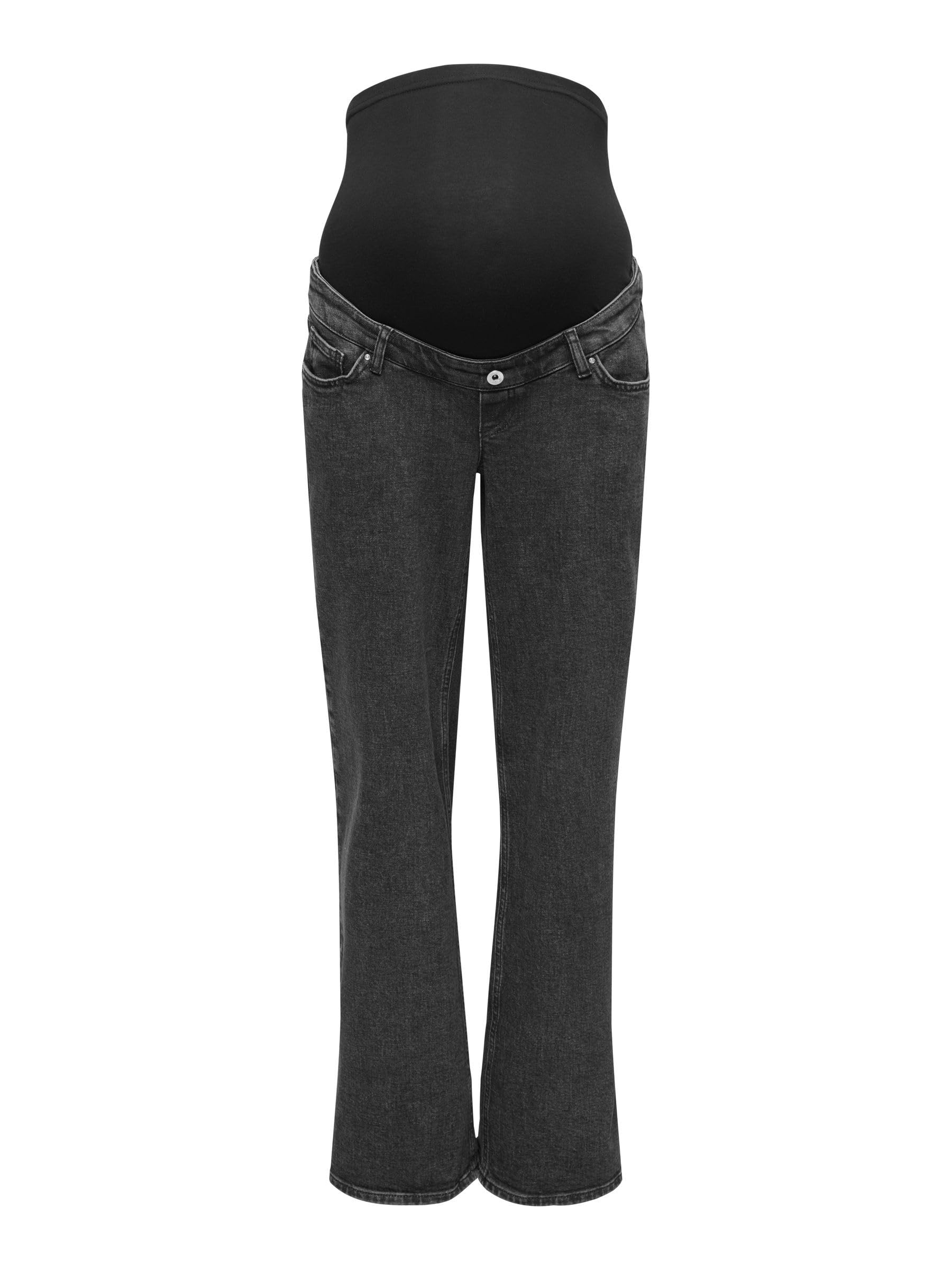 ONLY OLMJUICY Jean pour femme avec jambes larges Taille haute Coupe droite