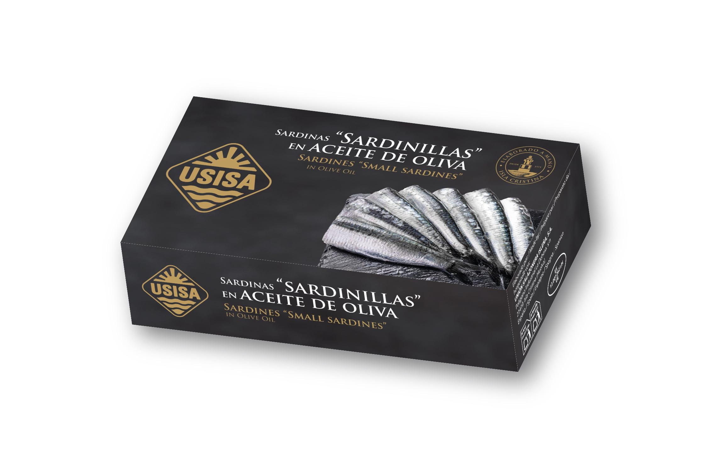 Sardinillas en Aceite de Oliva de USISA - Conserva de Pescado | Pack de 5 Latas de 120g