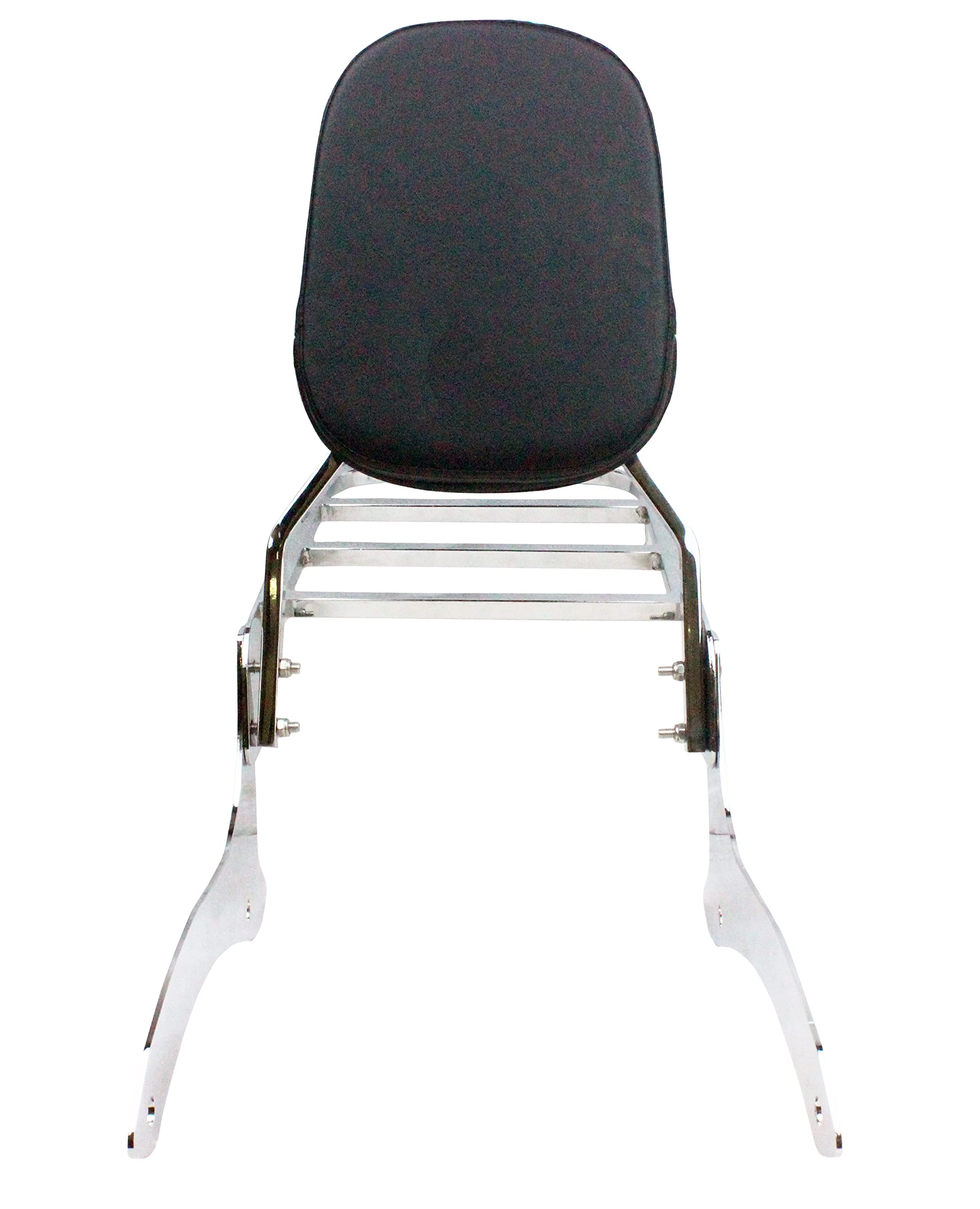 YHMOTO Sissy Bar Backrest + Luggage Rack Combo Fits for 2000-2011 Yamaha V-Star XVS 1100 Classic Dragstar XVS 1100 Classic (Chrome)