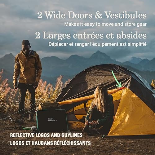 Miniatura 5 de Coleman PEAK1 - Tienda de campaña para mochileros de alta calidad, tela impermeable con clasificación de cabezal de agua de 0.079 in que puede