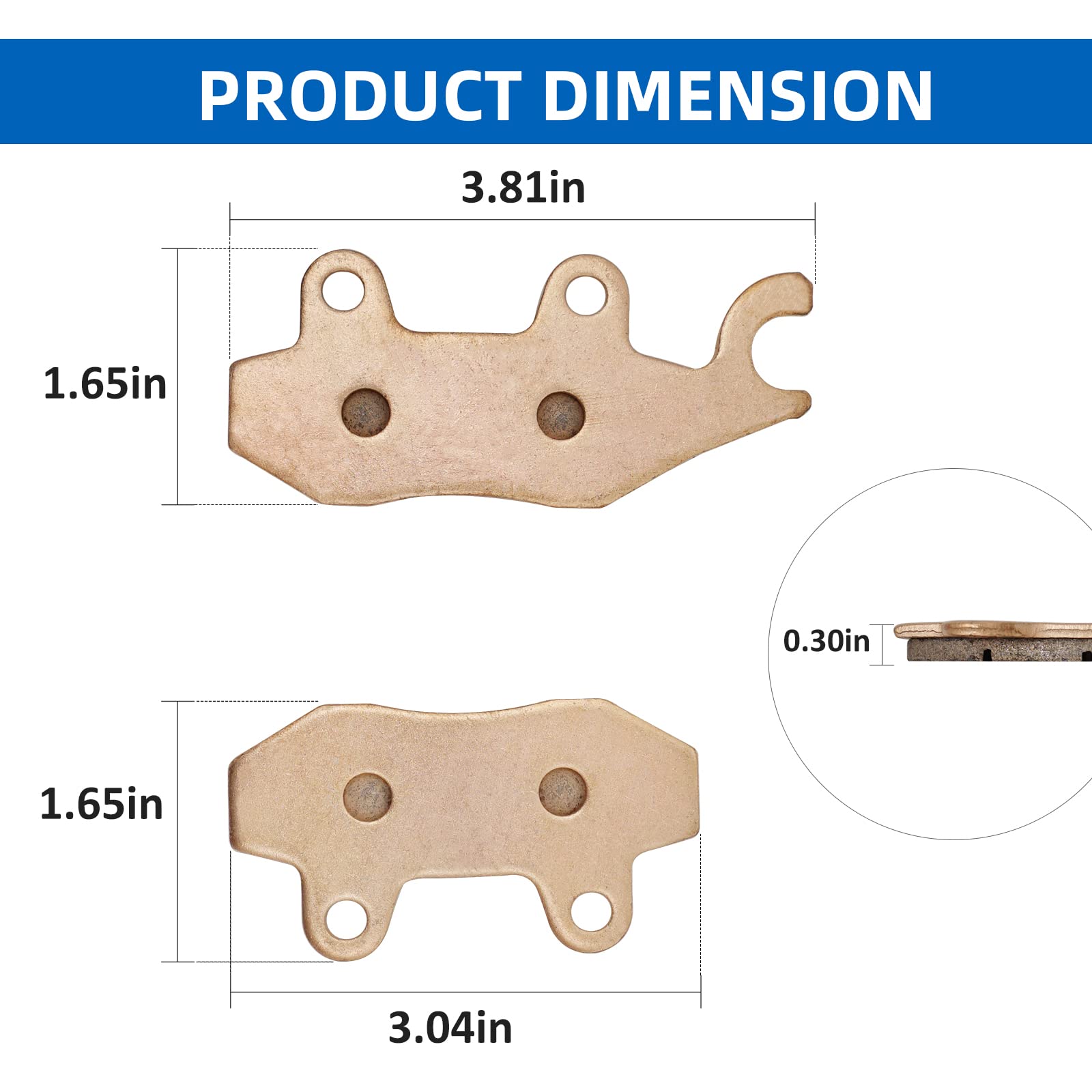 Yamaha Raptor 700 Tires Rear Brake Pads For Yamaha Raptor 700 / 700R ( 2006-2012) – Sintered, Low Dust Yamaha Raptor Brake Pads - Foto 9