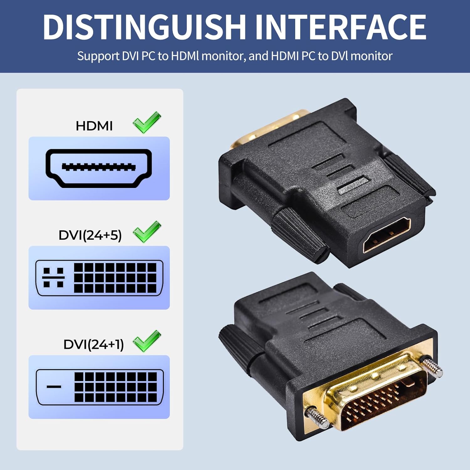 DVI to HDMI, Bidirectional DVI to HDMI, Male to Cambodia Ubuy