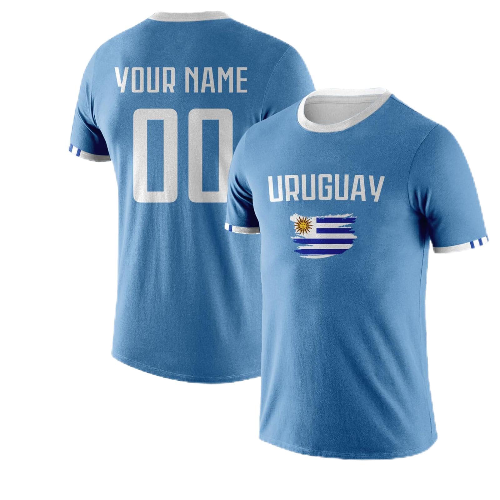 Genérico Camiseta Futbol Personalizada para Los Aficionados Al Mundial De 2026, Camisetas De Futbol con Nombre Y Número Personalizables, Camiseta Futbol para Adultos Y Niños