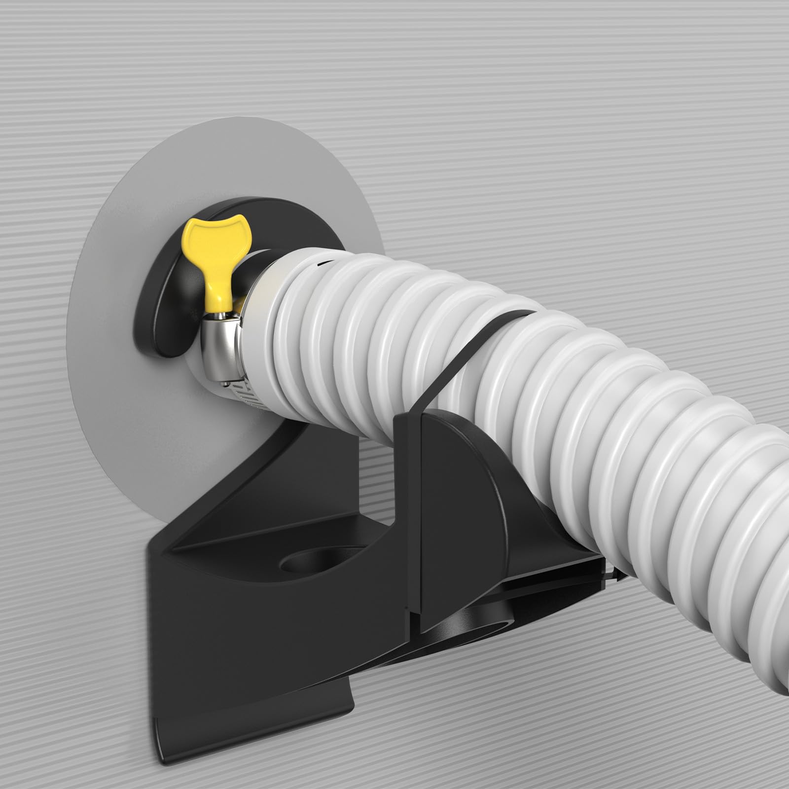 2 Stück Pool Schlauchhalterung, Schwimmbad Rohrhalterung, für Rohre von 26 mm bis 38 mm, passend für Intex-Pools und Bestway (2er Set - Schwarz)