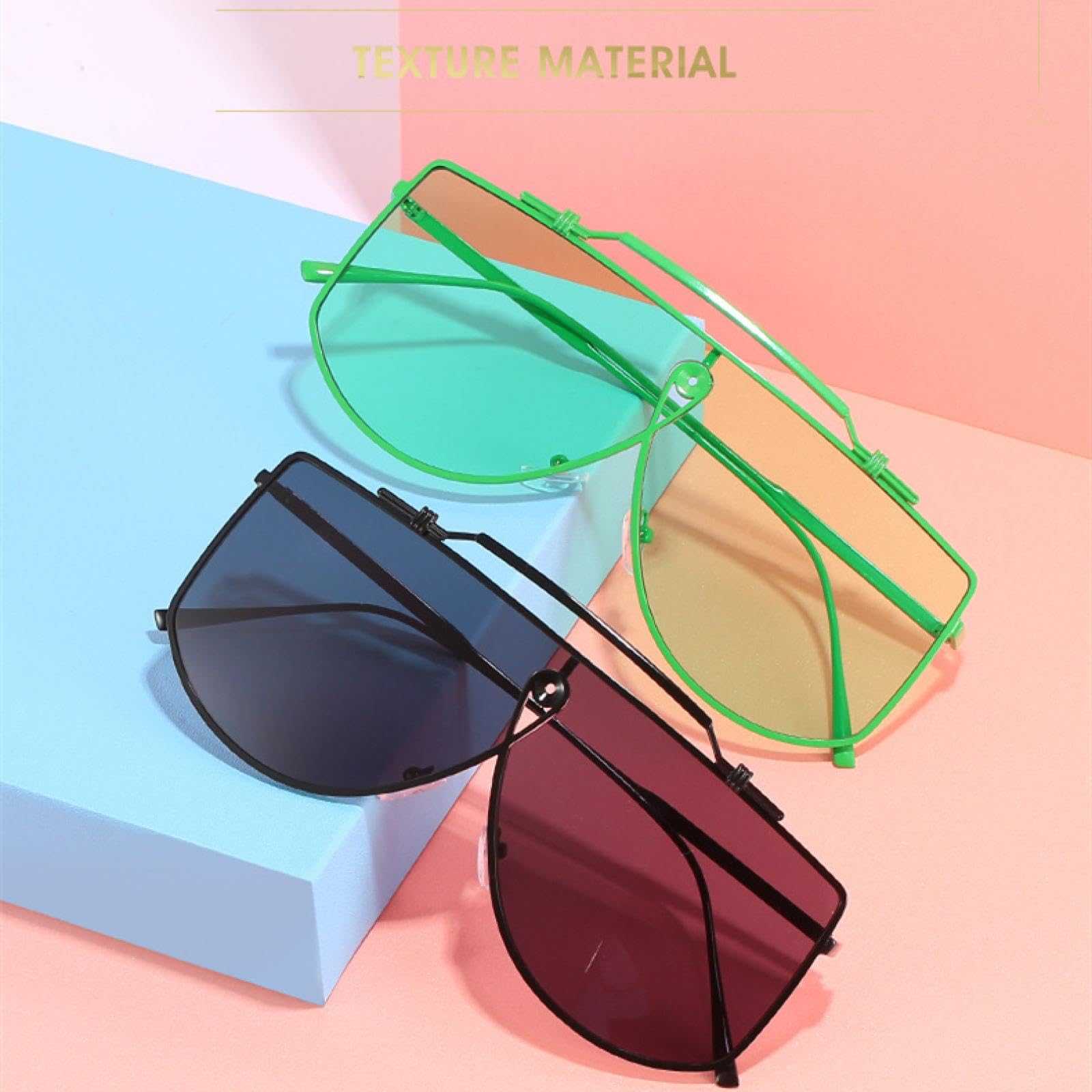 Gafas de sol de gran tamaño para hombre y mujer, moda UV400, estilo vintage.