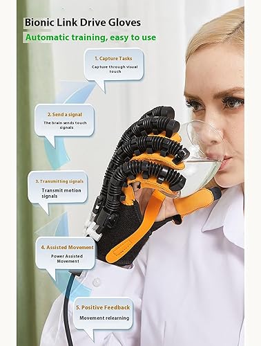 Miniatura 6 de Rehabilitation Robot Gloves, Electric Hand Therapy Equipment for Stroke Hemiplegia Finger Recovery, Adjustable Strength Recovery Trainer