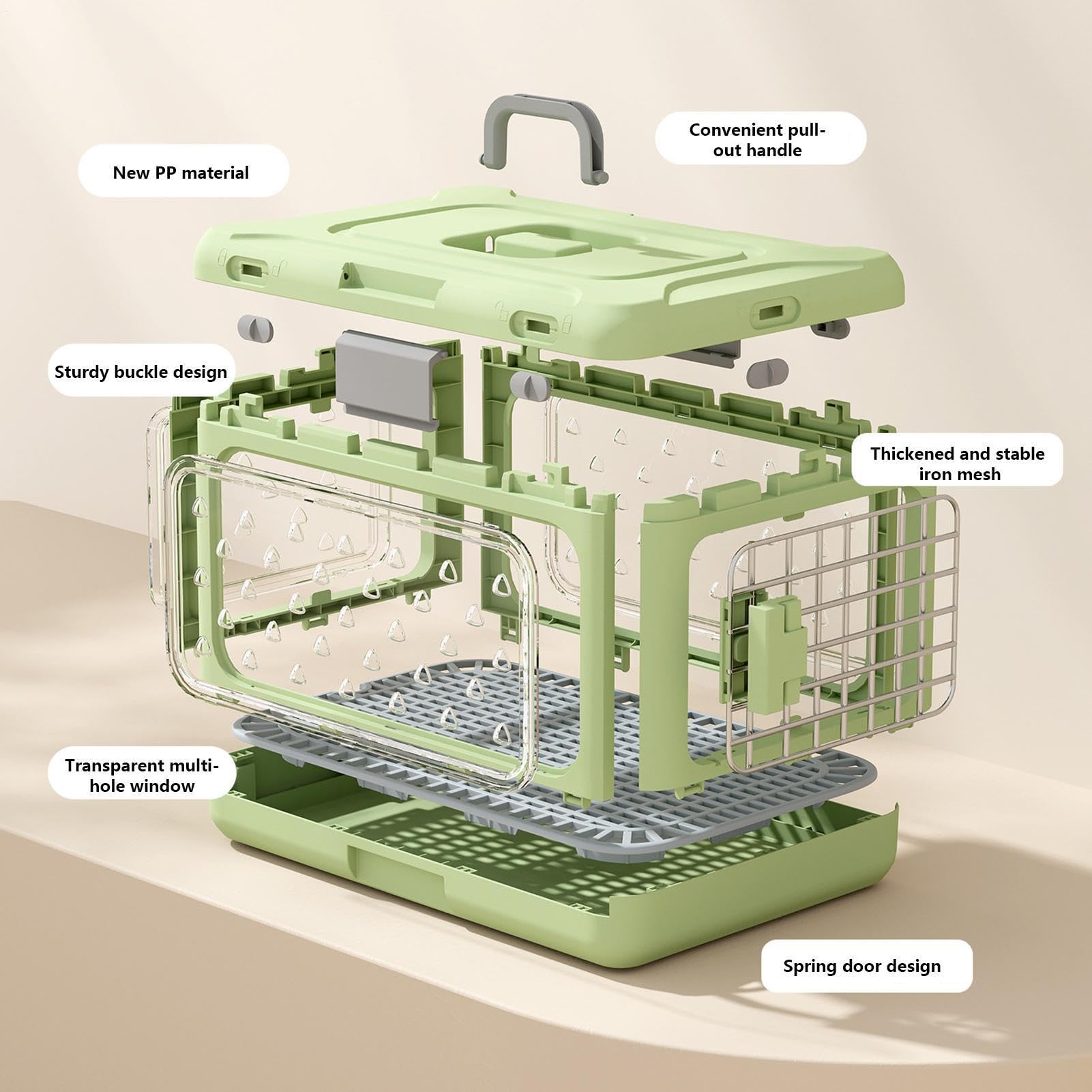 Transportín Para Perros Transportadora Transpirable para Mascotas | Transportín Rígido Para Gatos Cachorros Y , Viajes Por Carretera, Senderismo, Excursiones Aire Libre, Camping, Caminatas
