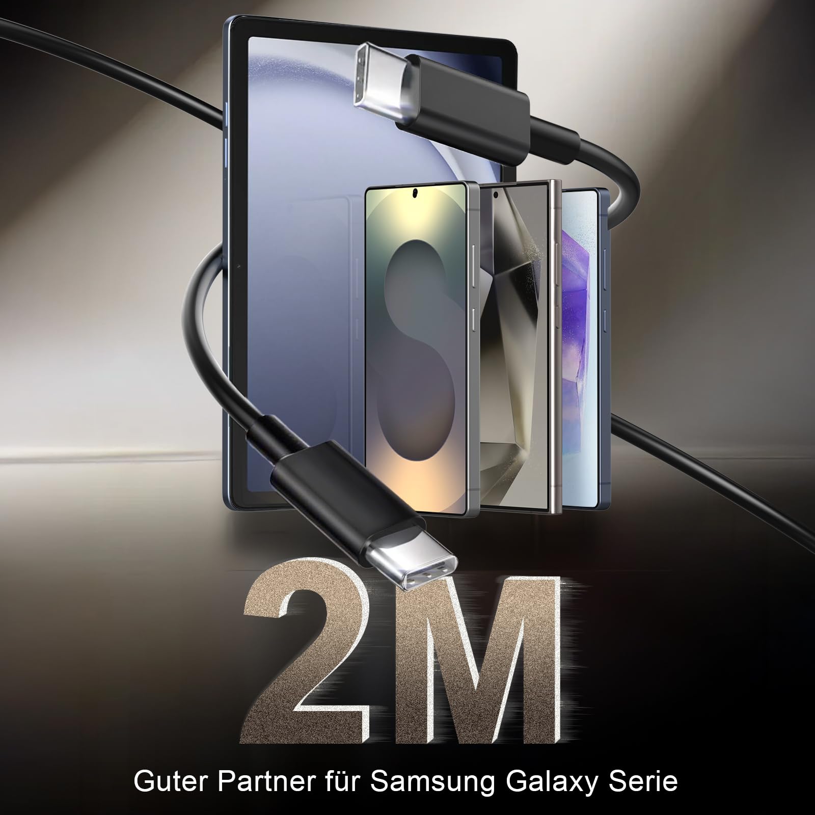 25W USB C Ladegerät Ladekabel für Samsung Galaxy S26 S25 S24 S23 S22 S21 Ultra S20fe A56 A55 A54 A53 A52 A51 A50 A33 A16 A13/Tablet,2Pack 2M Schnellladekabel mit Schnellladegerät Fast Charger Netzteil