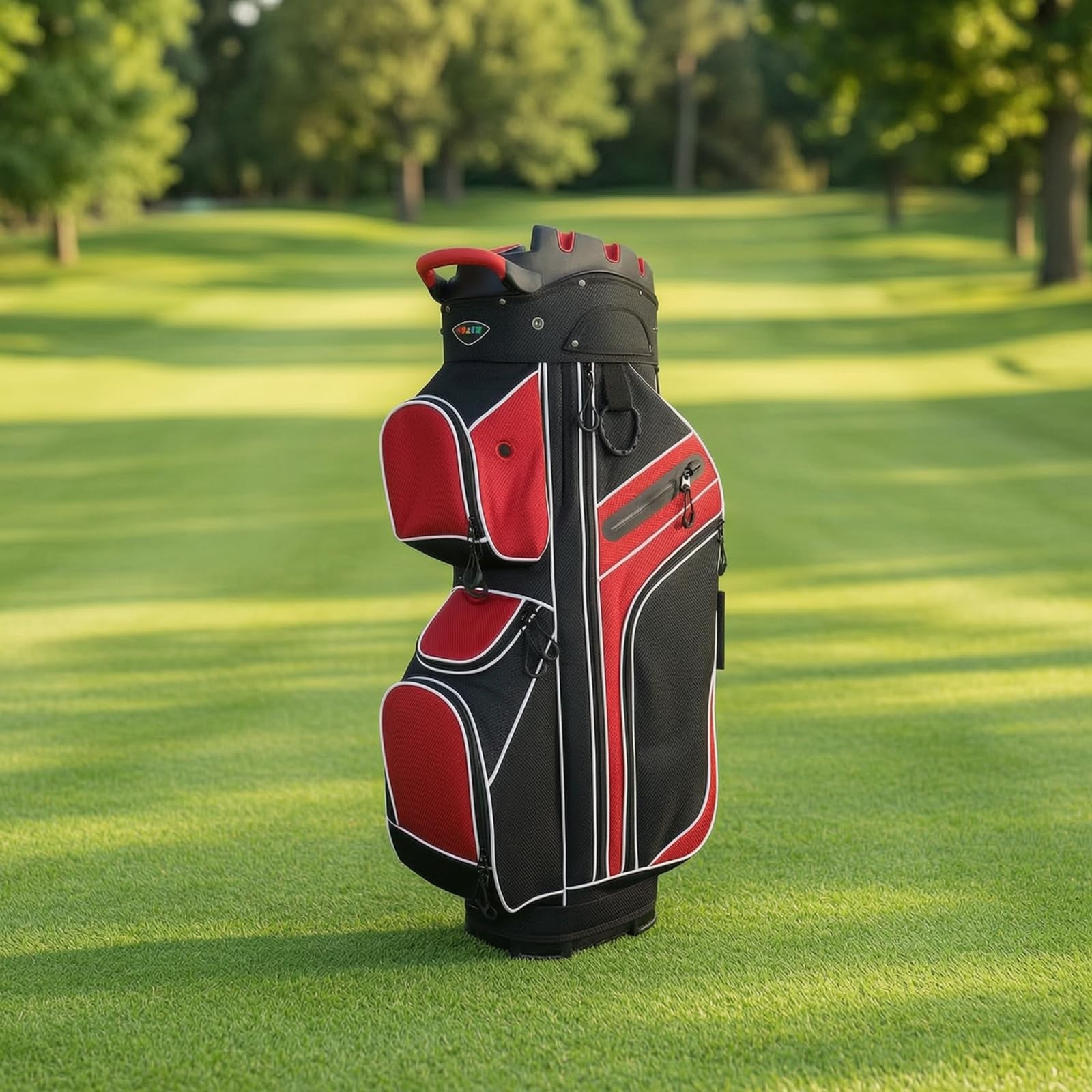 Sacca da Golf con Divisori Multitasche Sacca da Golf con Cappuccio Antipioggia Imbottita per Golfisti
