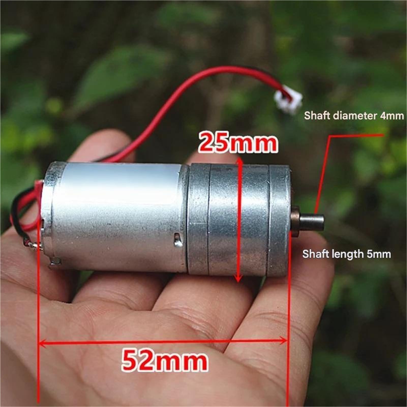 3/5/10 pezzi 370 mini 25 mm motore con ingranaggi in metallo DC 3-6 V 180-360 giri/min motore di riduzione micro riduttore velocità media Adatto per il fai da te, personale(5PCS)