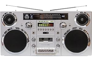LASONIC i925 Portable Retro Boombox with Wireless Bluetooth & CD/Cassette/FM Capabilities