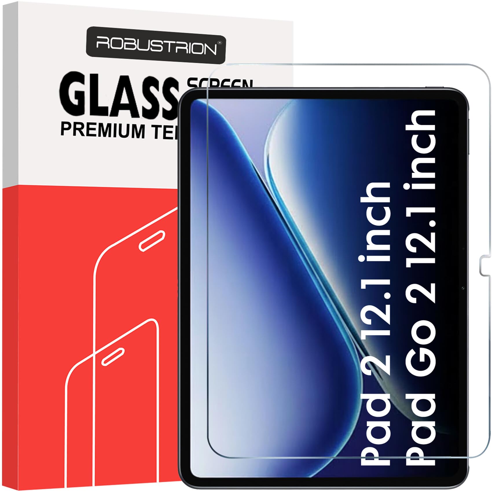 Robustrion Tempered Glass for OnePlus Pad 2 12.1 inch Screen Protector Guard for OnePlus Pad 2 12.1 inch
