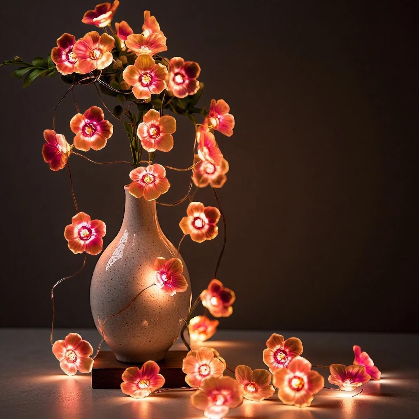 HHMTAKA Flower Fairy String Light 3M Blossom Lights with 30LED Fairy Light Battery Operated Fairy Lights Spring Decoration for Indoors Bedroom Home Wedding Valentine Birthday (Cherry Blossom)