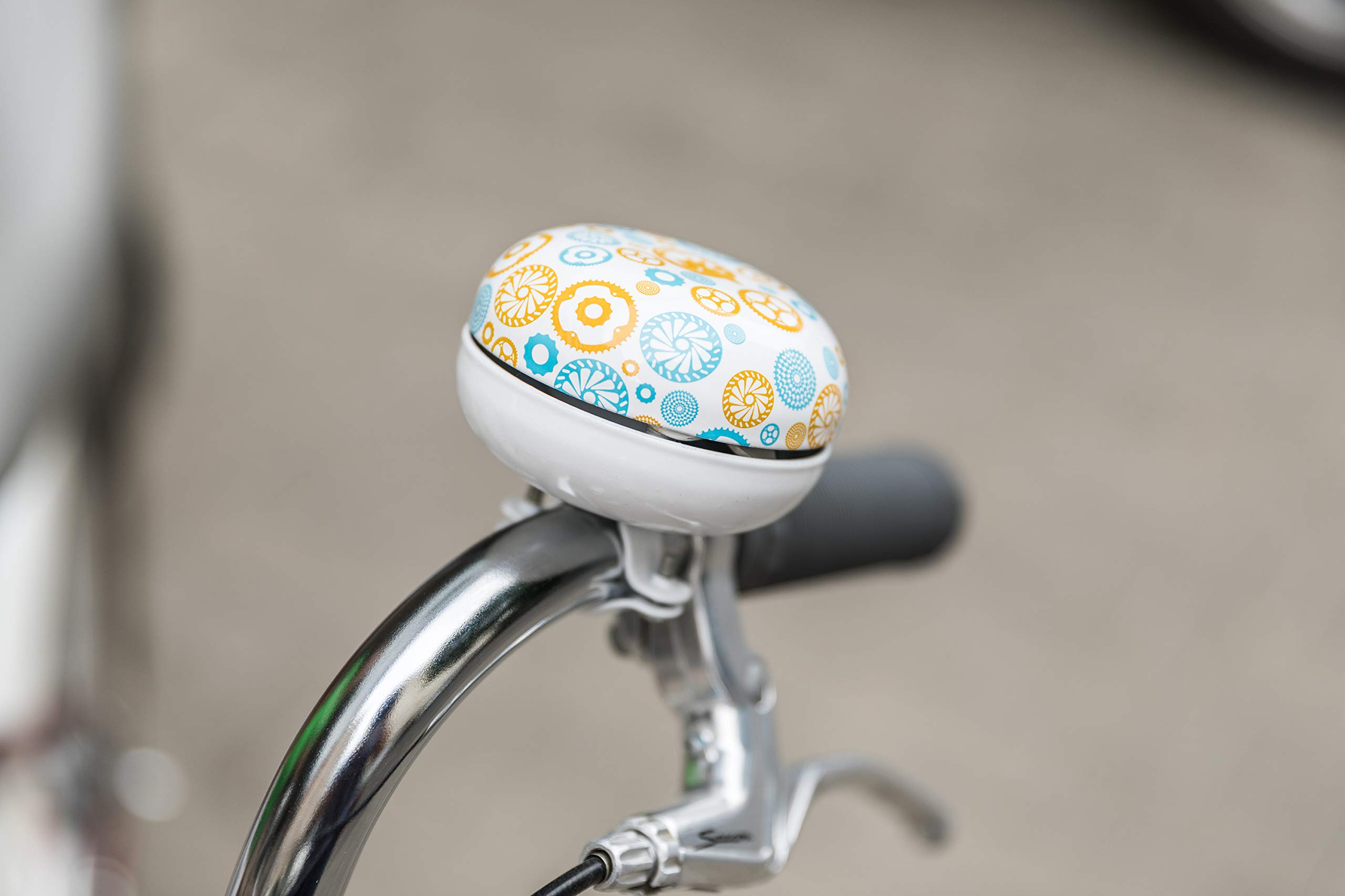 Pegas, campanello per bicicletta, per bici da corsa, per MTB, Comfort Bike, eBike, Citybike, bicicletta pieghevole, per bambini, donna, uomo, Donna Unisex - Bambini Uomo, bianco, 60 mm