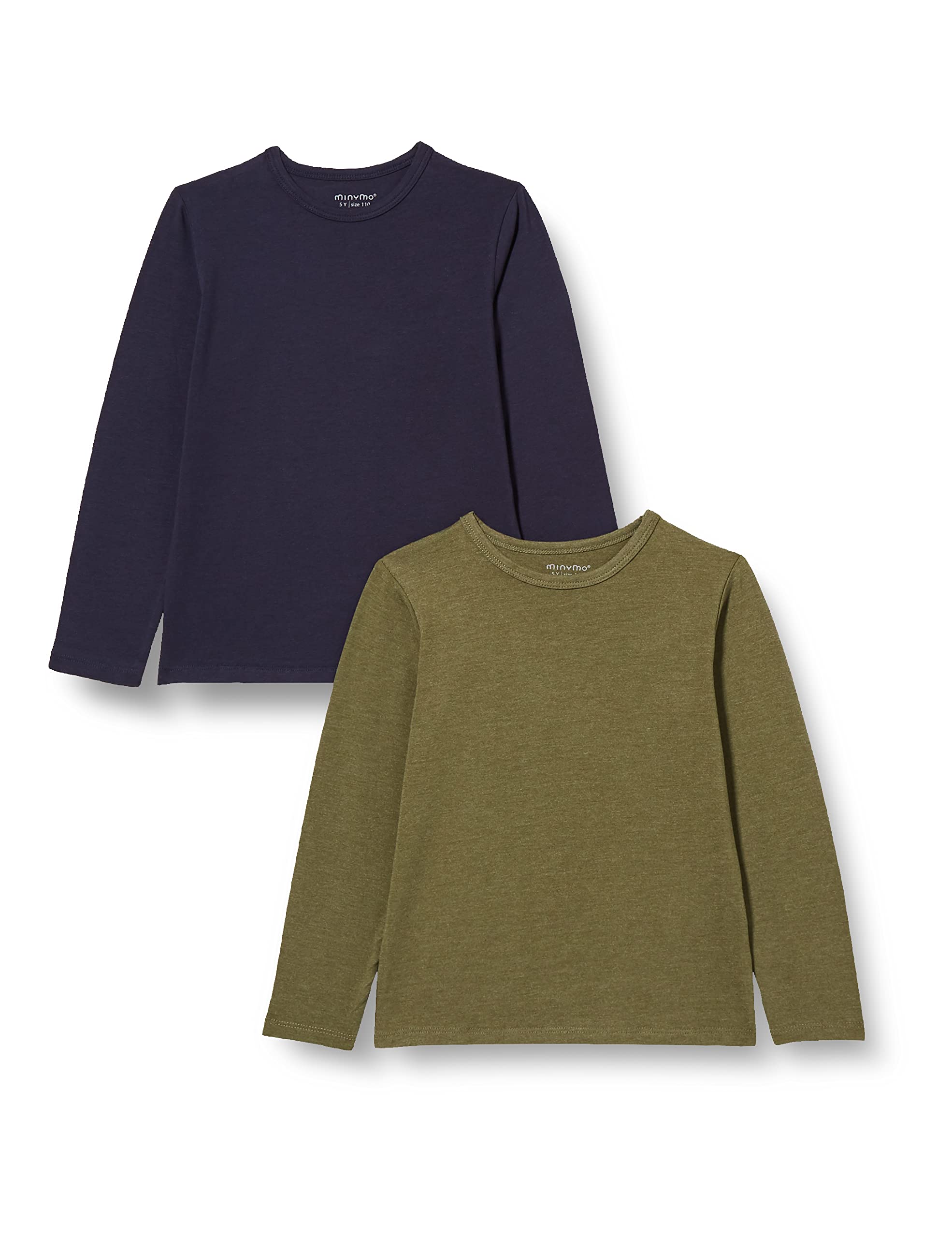 MINYMO Unisex Kinder Basic 34 -T-Shirt Ls (2-Pack) Shirt (2er Pack)