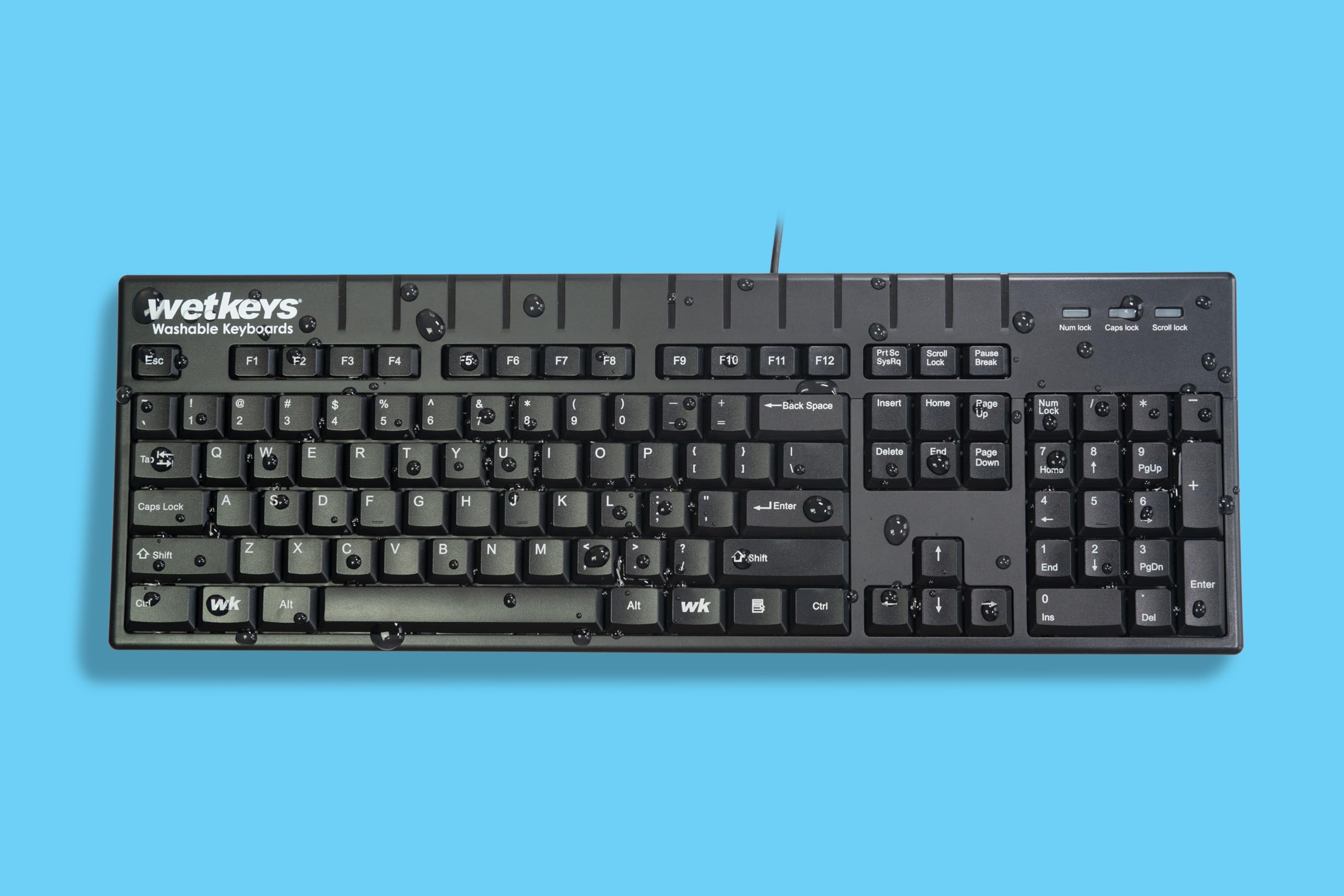 Amazon | WetKeys防水プロフェッショナルグレードフルサイズキーボード