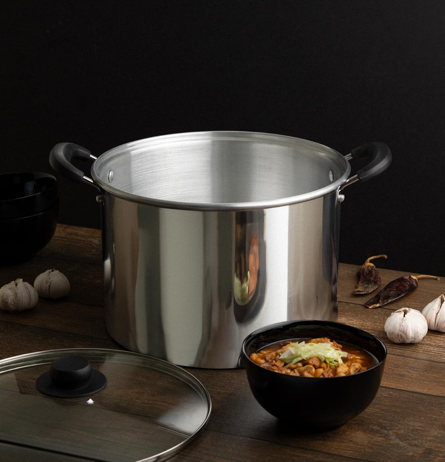 Vasconia 13-Quart Tamale Steamer Pot with Glass Lid (Aluminum) for all stoves, Large Stockpot to Steam & Boil, Anti-Rust & Easy to Clean, Makes Seafood, Pasta & Vegetables