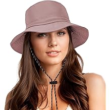 Sombreros de cubo impermeables para mujer Sombrero solar UPF 50+ Protecci&oacute;n UV Sombreros de lluvia empacables para mujer Sombrero de senderismo ligero