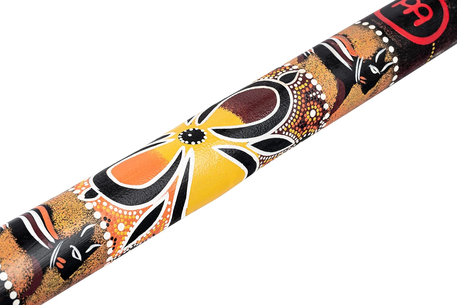 24" Bamboo Rainstick Musical Instrument for White Noise, Hand Painted — Sound Therapy Nature Effect