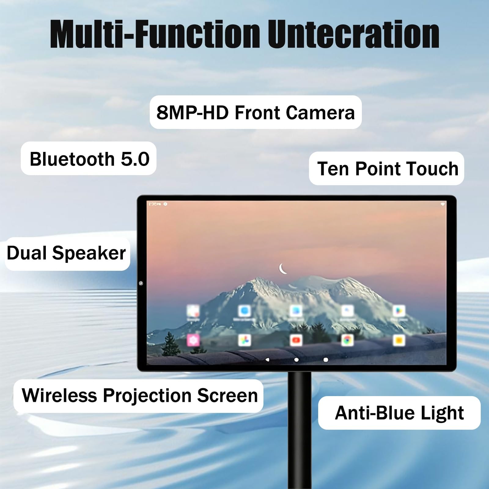 TV Portatile Smart Screen,Monitor Portatile 4K Touchscreen, Smart TV Android con Display Rotabile, Batteria Ricaricabile, Schermo FHD 1920x1080(32inches,8GB+128GB)