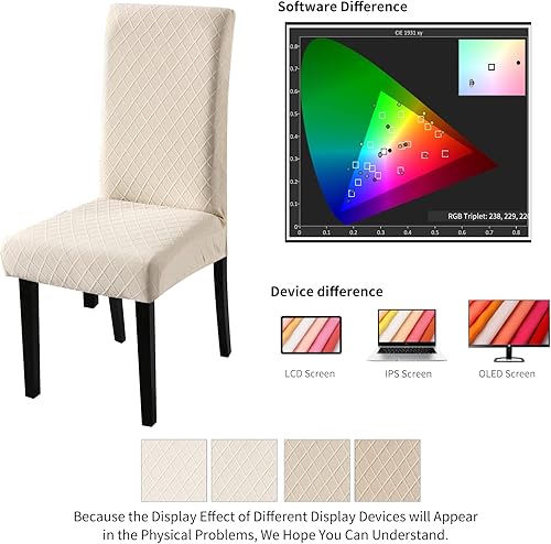 Miniatura 7 de Fuloon Fundas impermeables para sillas de comedor, fundas para sillas Parsons, súper ajuste, elásticas, extraíbles y lavables, para sillas de
