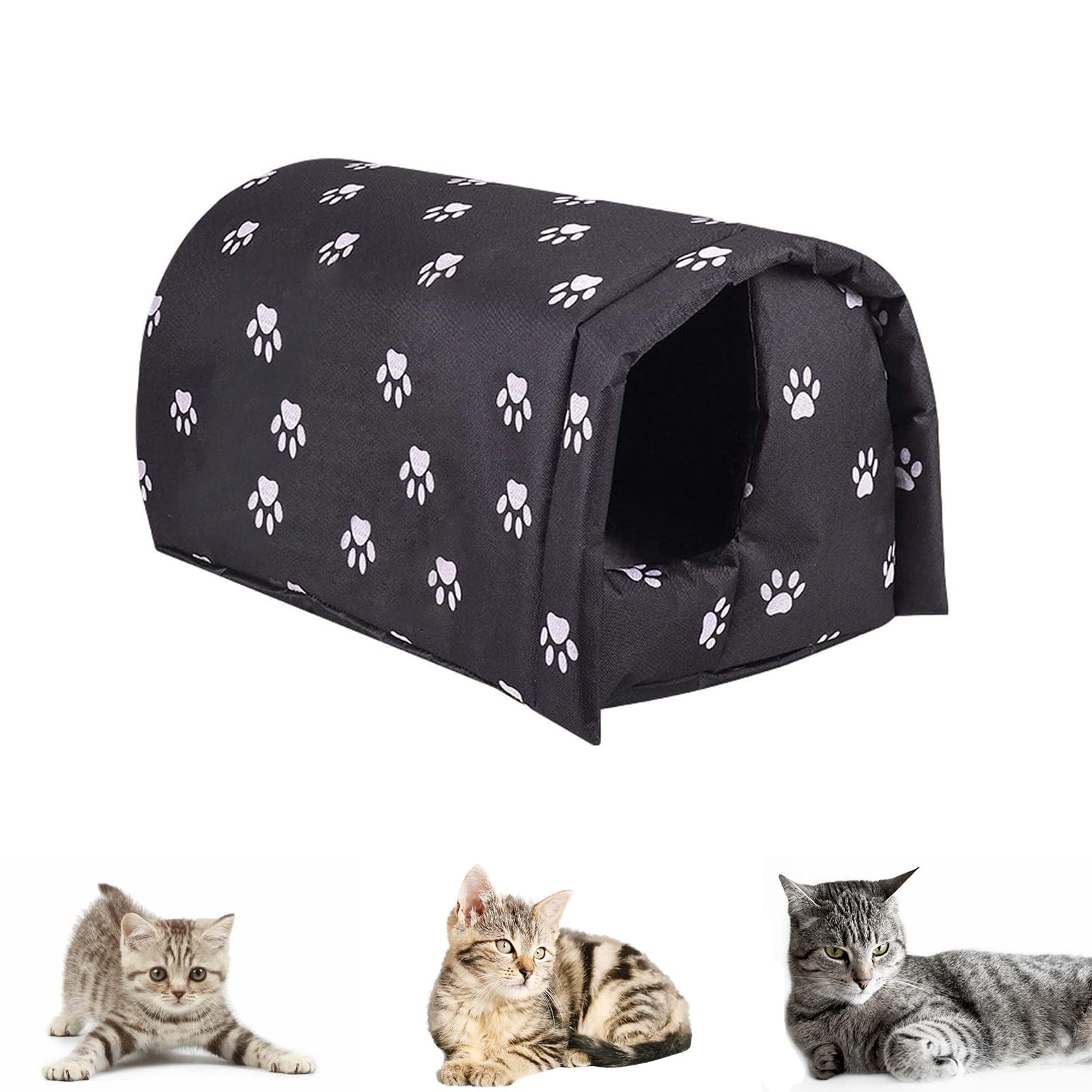 Outdoor Cat Houses for Feral Cats, Foldable Stray Cats Shelter, Cat Dog