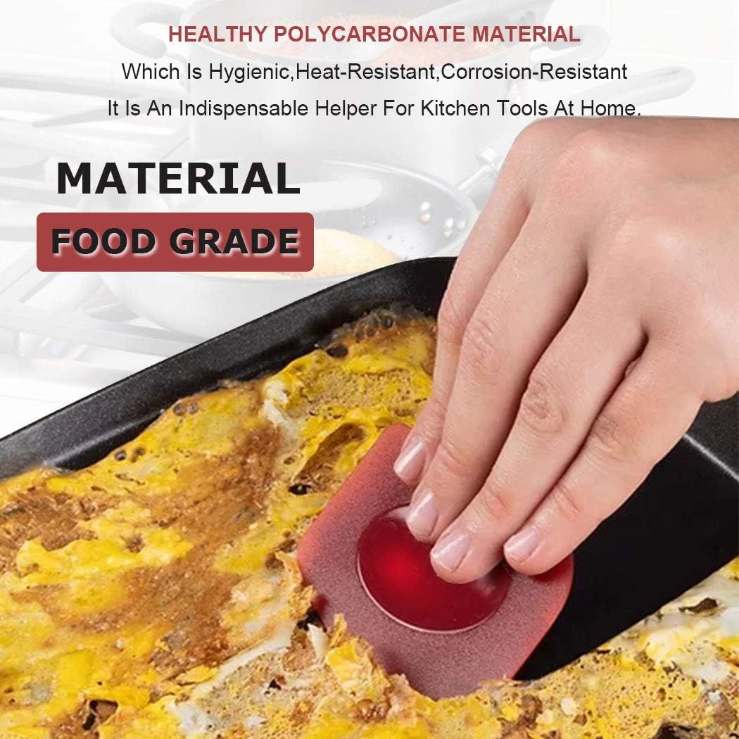 Grill Pan Scraper Cast Iron Pan Scrapers Hand Held Skillet Scrubber Scraper Cleaners Tools For Cast Iron Pans,Frying Pan,Skillet,Grill,Wok,Dutch Ovens,Waffle Iron Pans,Cookware Accessories: Home & Kitchen