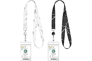 2-Pack Retractable Lanyards for College Students & Teachers—Hold ID Badges, Keys & More
