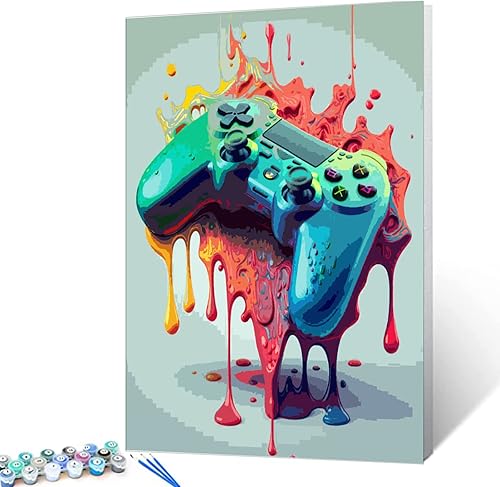 Aihonmin Pintura acrílica por números para adultos, kit de pintura al óleo colorido para bricolaje, letrero de juego deslumbrante, pintura, lienzo disponible en Yaxa Venezuela