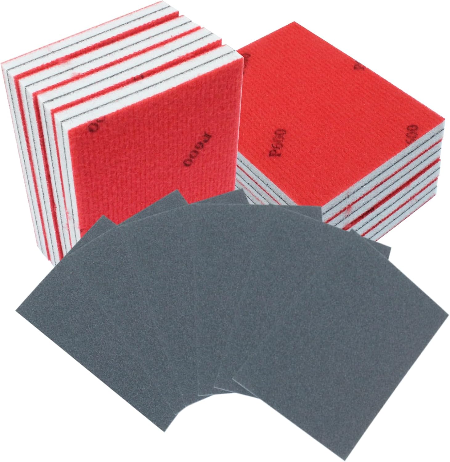600 Grit Sanding Sponge, 4" x 3", 20Pcs