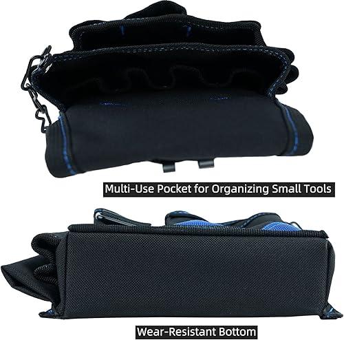 Miniatura 4 de KUNN Bolsa de herramientas para electricista con cinturón y pequeñas bolsas de herramientas de lona con cremallera