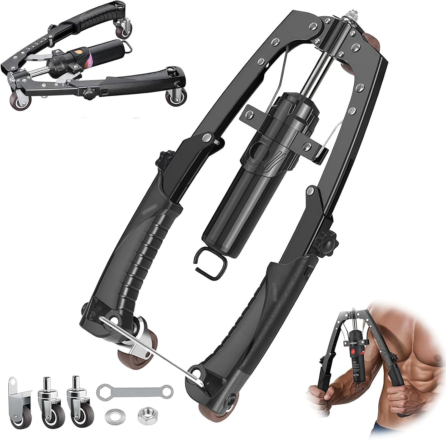 Verstellbare hydraulische Power-Brustpresse, 3-in-1, Heim-Fitnessstudio, Equint Chest Expr & Arm Exerciser 22 200 kg für GTH-Training & Fitness