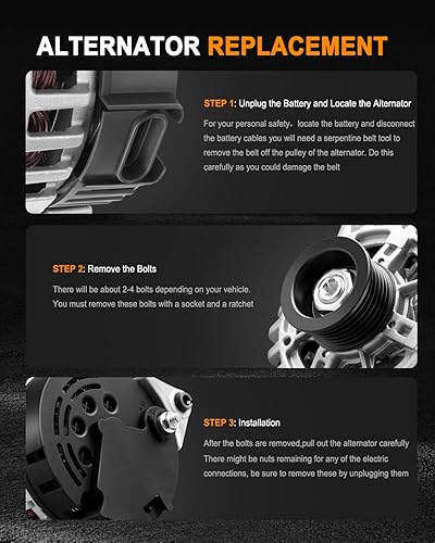 Miniatura 5 de ASAPE Alternador de alto rendimiento compatible para Wave 2005-2008 para Aveo 2004-2008 8483