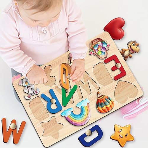Miniatura 3 de PENDELY Rompecabezas de nombres para niños pequeños de 1 a 3 años, rompecabezas de nombre personalizado, regalo personalizado para bebé,
