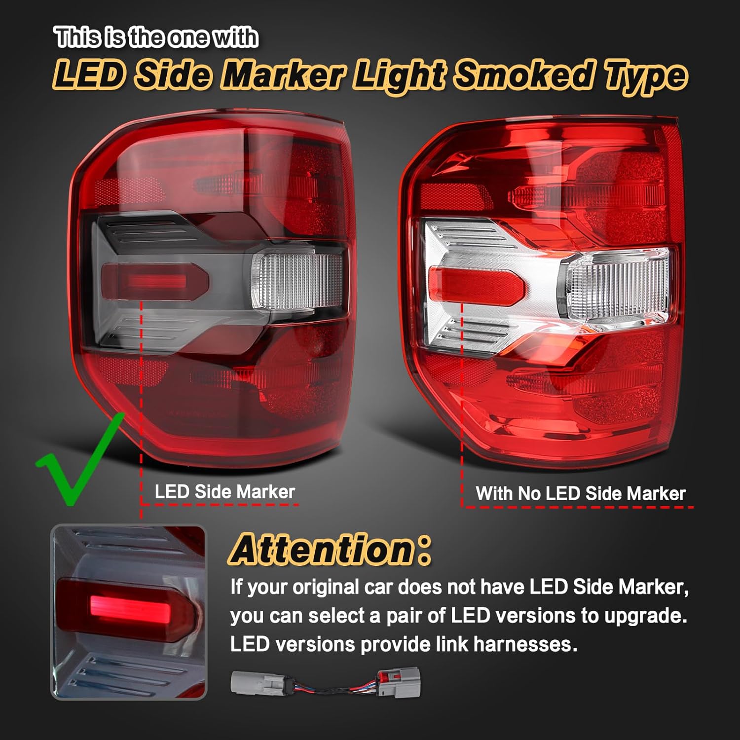 led tail lights compatible with 2022 2023 2024 ford maverick lariat tremor rear brake lamp signal assembly ?taillights replace nz6z13405b fo2801289 (led black maverick, left driver side) left driver side - single led black maverick
