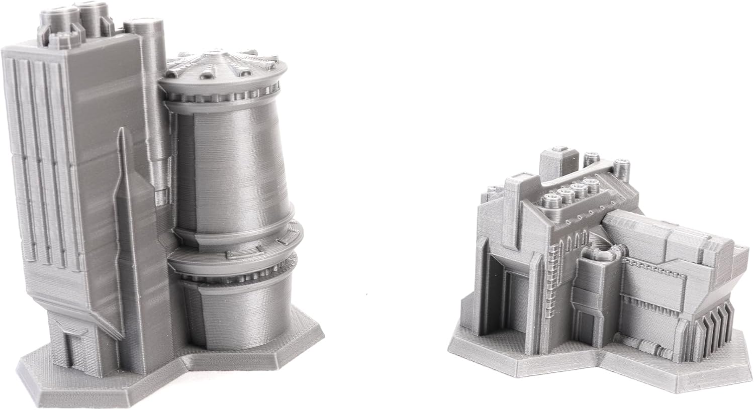 Tabletop Terrain 6mm Sci-Fi Cityscape Bundle 1 Hex for Miniatures Games Such as Epic Battletech Adeptus Titanicus (Bundle 1 with Hexes)