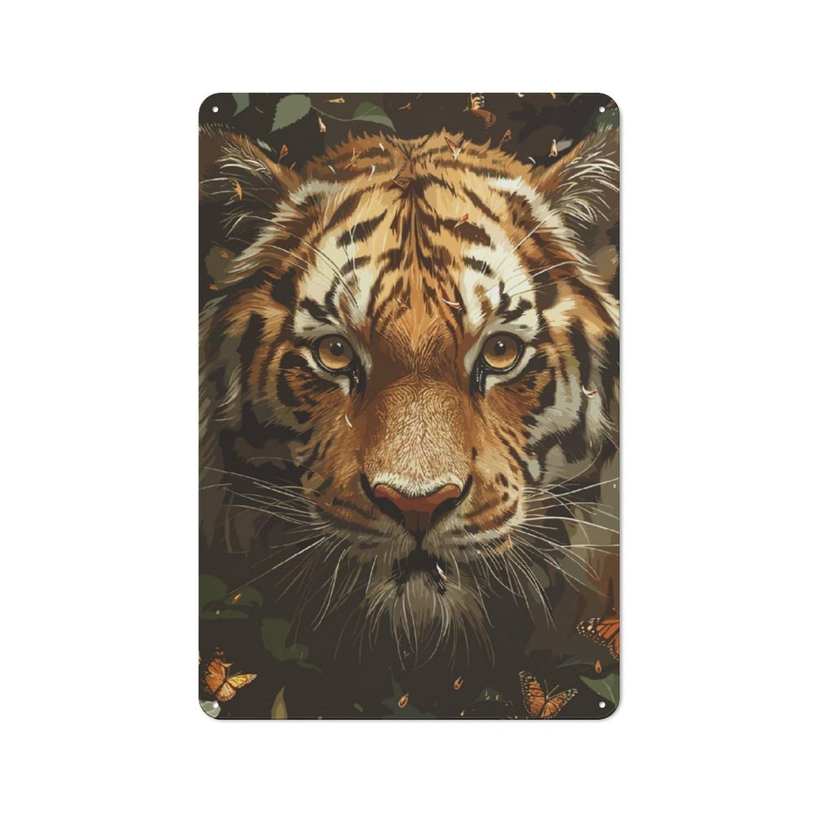 Junmoney Beauty And Strength Printed Metal Sign 30X20cm For Café Or Restaurant, For Hospitality Interior Collectors
