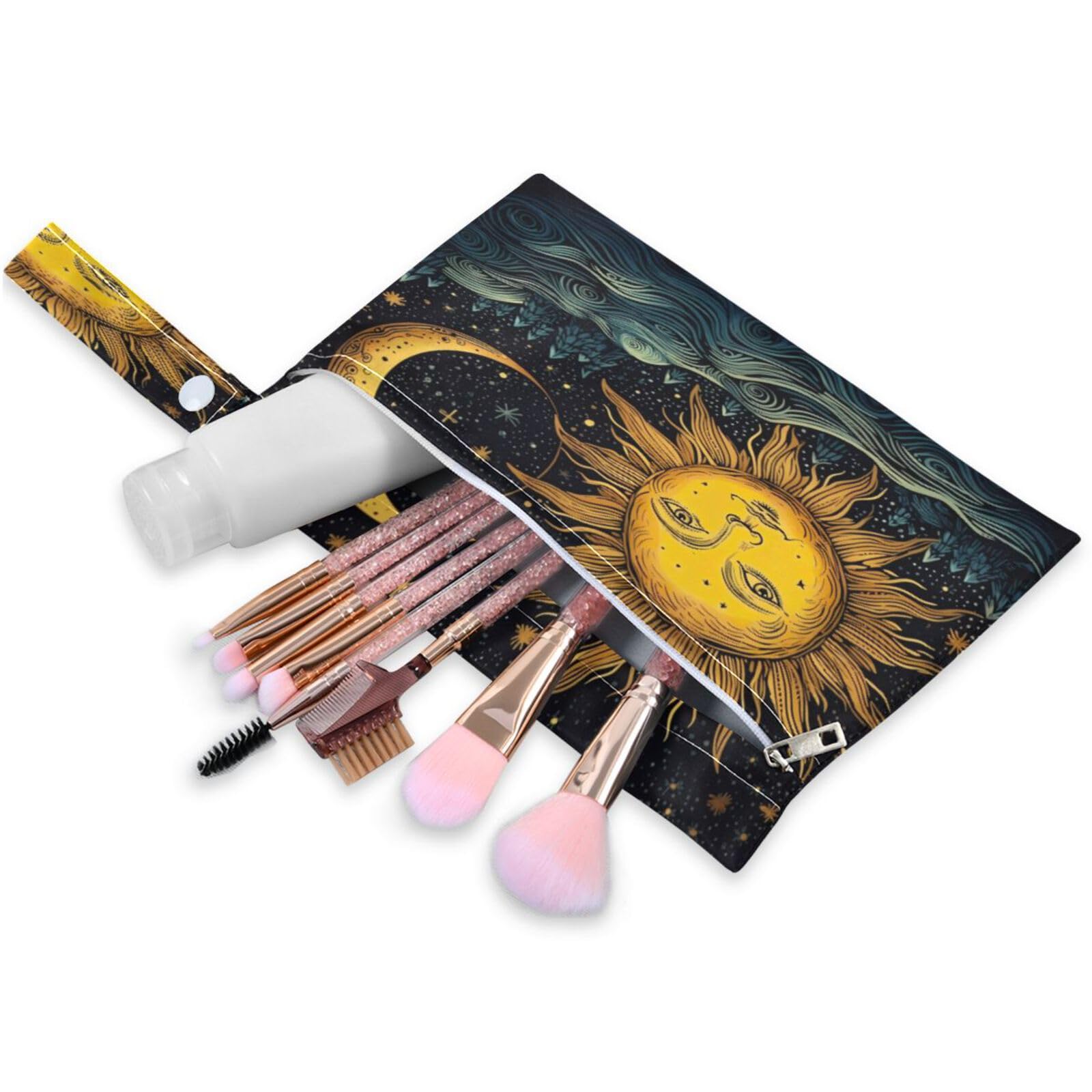 ATTX Sun and Moon Wet Dry Bags 2-Pack - Reusable Cloth Diaper Storage for Travel, Beach & Gym | Multi-Use Waterproof Bags for Swimsuits, Baby Clothes, Sports Gear#37